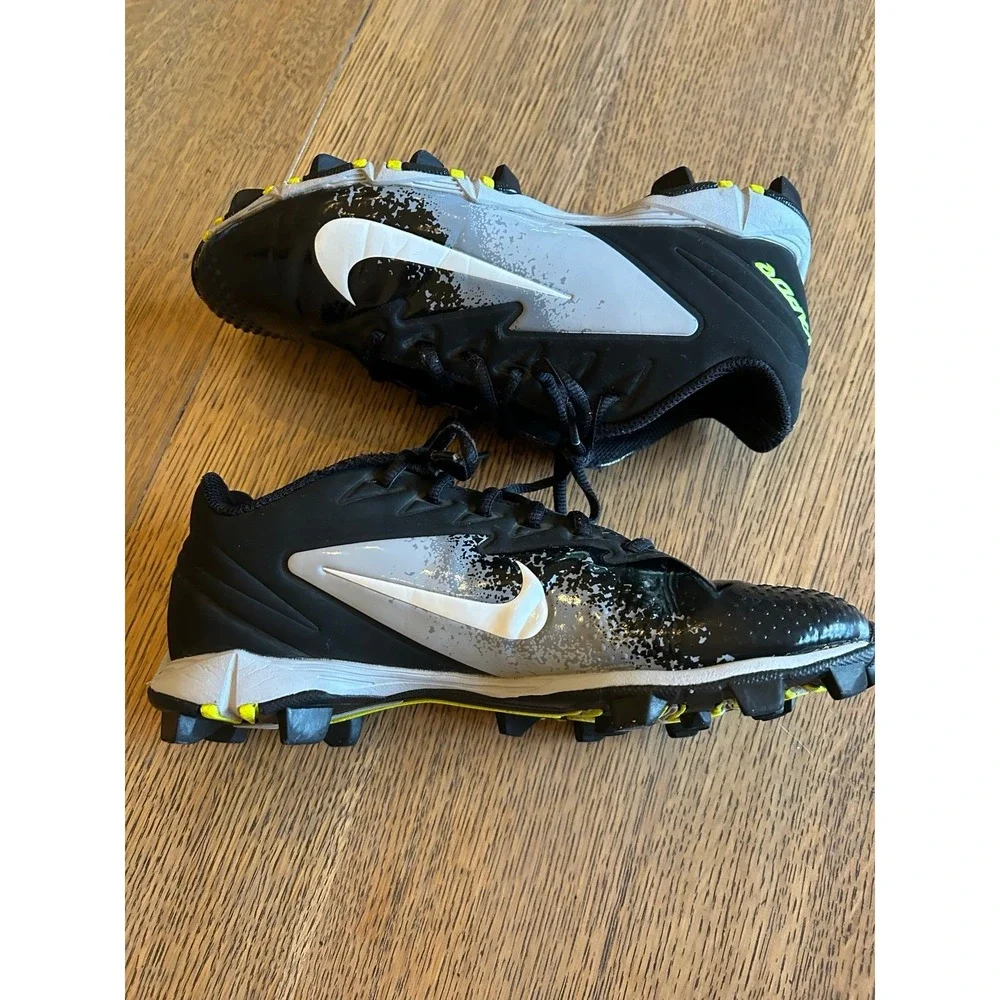 Nike Vapor Youth Cleats‎ – Size 5.5 – Black, Gray & Lime Green